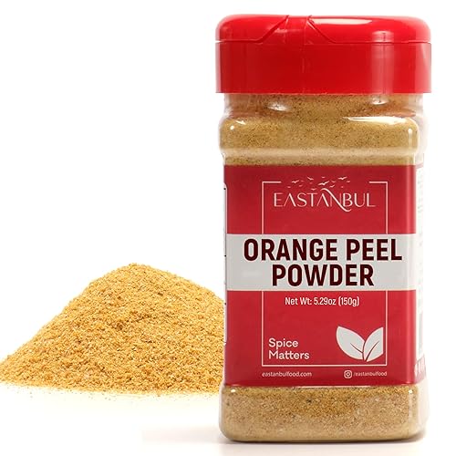 Eastanbul Orange Peel Powder, 5.29oz Dried Orange Peel Powder for Cooking, Baking, and Tea, Mediterranean Harvest, Natural Flavoring, No Additives