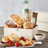 Wolferman's Bakery Sampler Box, Pastry Box With Baked Goods, Sweet Treats Gift Basket, English Muffins, Cinnamon Roll, Scone, Loaf Cake, Ground