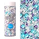 Sweets Indeed Christmas Spinkles, Snowflake Edible Sprinkle Mix, Perfect for Cake Decorations, Baking, Ice Cream, Cookies, Cupcake Topper
