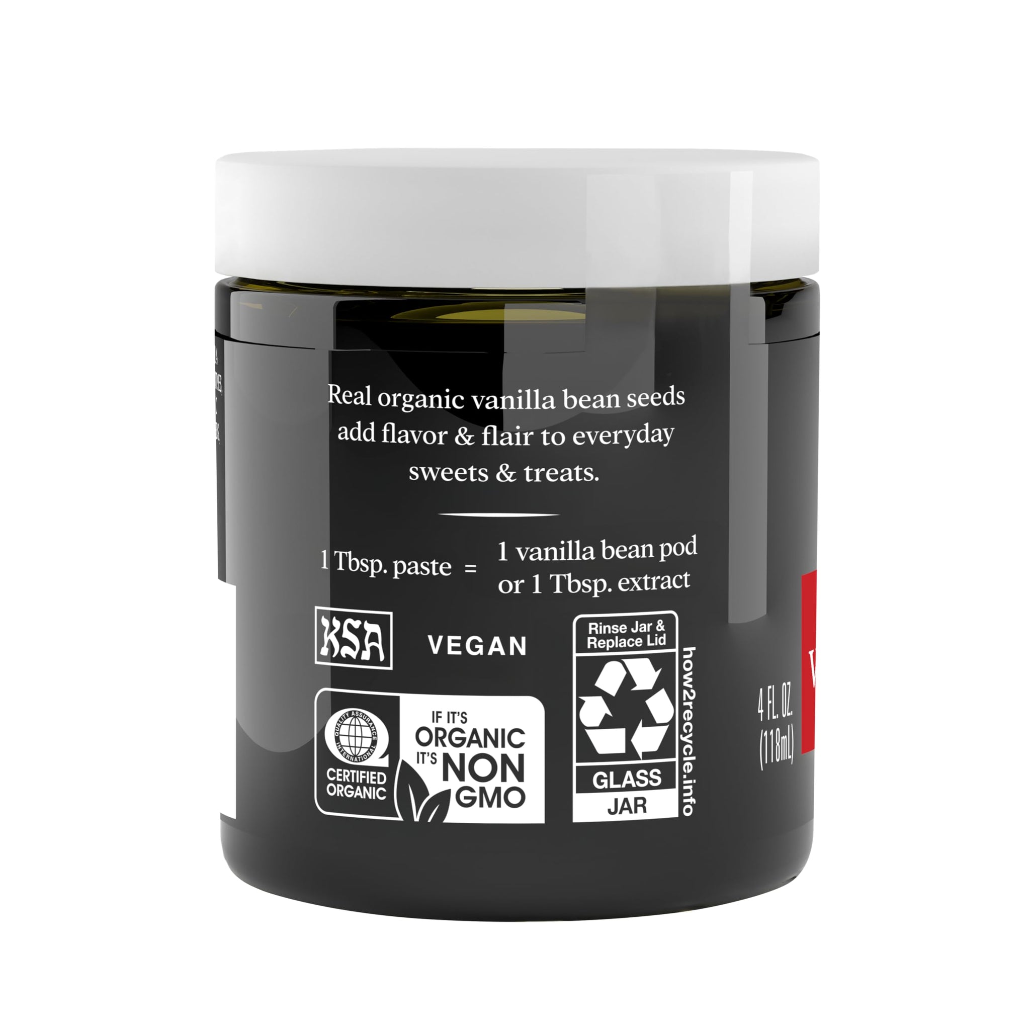 Simply Organic Vanilla Bean Paste, 4 Ounce Jar, Certified Organic, Kosher, Vegan, Non-GMO Rich Soft Paste, Warm Woody Aroma