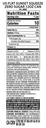 FLRT Energy, Sunset Squeeze, Clean Energy, Energy Drink, 12 Fl Oz (Pack of 12)