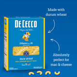De Cecco Elbows No. 81 Pasta, 16 Oz, Authentic, Slow Dried, Made with Durum Wheat, Versatile Pasta for Sauces & Recipes, Made in Italy