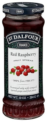 St. Dalfour Red Raspberry Fruit Spread - 10oz - 100% from Fruit, No Artificial Ingredients, Non-GMO, No Cane Sugars, All Natural, Made in France