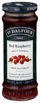 St. Dalfour Red Raspberry Fruit Spread - 10oz - 100% from Fruit, No Artificial Ingredients, Non-GMO, No Cane Sugars, All Natural, Made in France