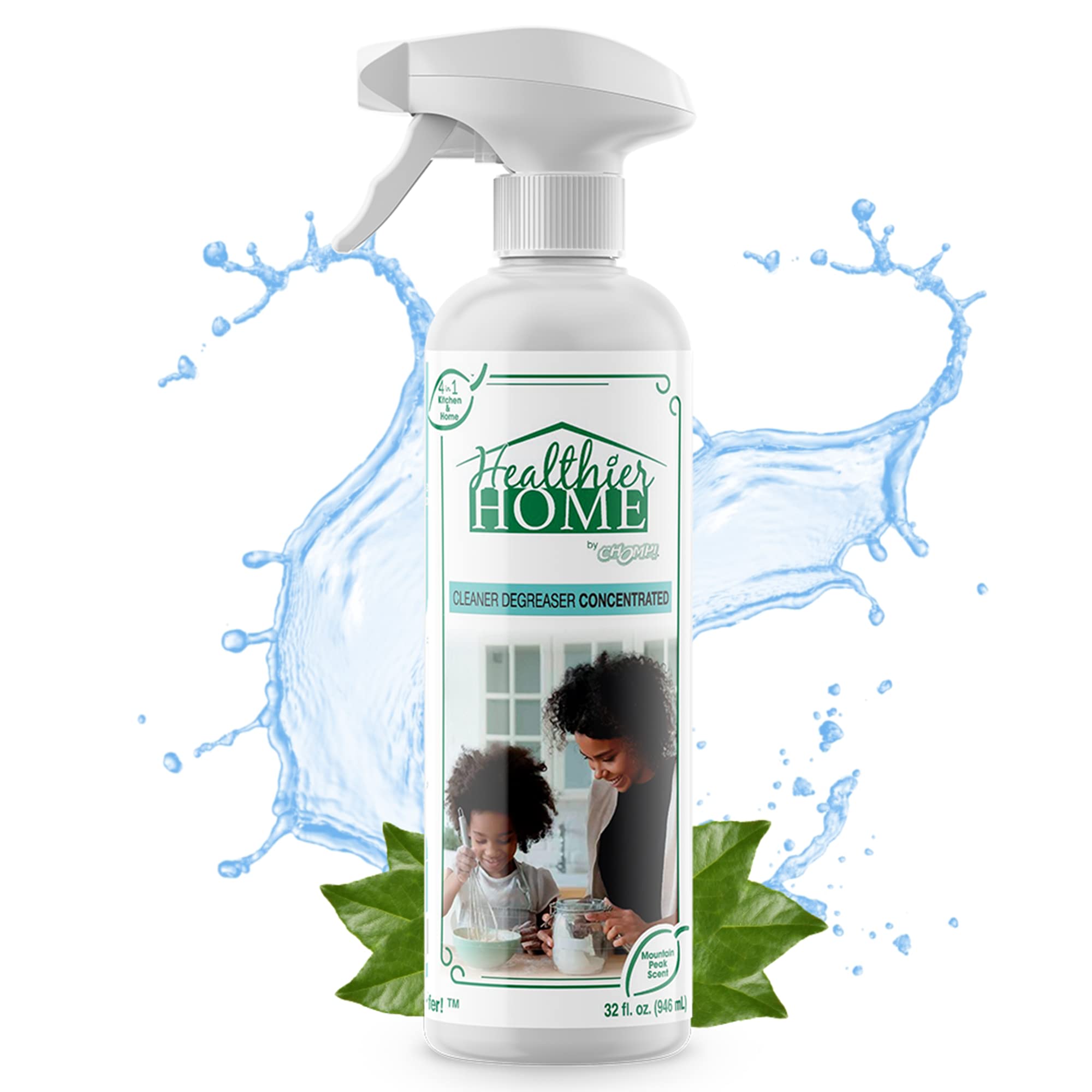 CHOMP! Cleaner Degreaser Concentrated Spray: Healthier Home's Kitchen & Home Multi Purpose Degreasing Deodorizer & Stain Remover for, Kitchens