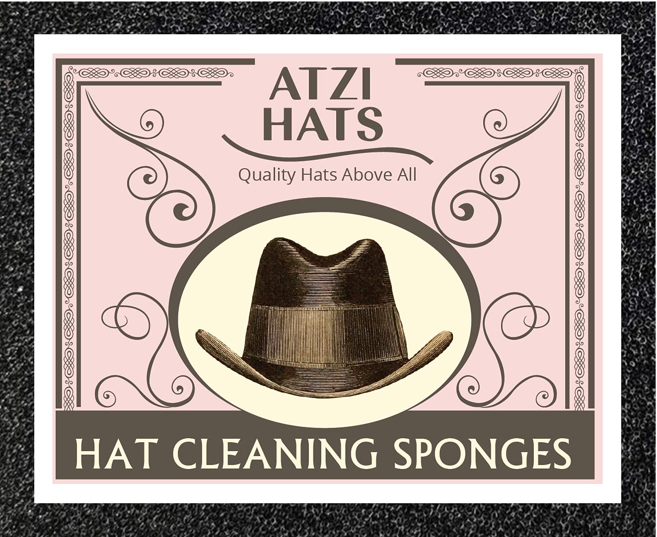 ATZI HATS Felt Hat Cleaning Sponge - Hat Cleaner Cleaning Kit for Fedora Cowboy Cowgirl Hats - Clean Removes Lint and Dirt for Black Hats Western Hat