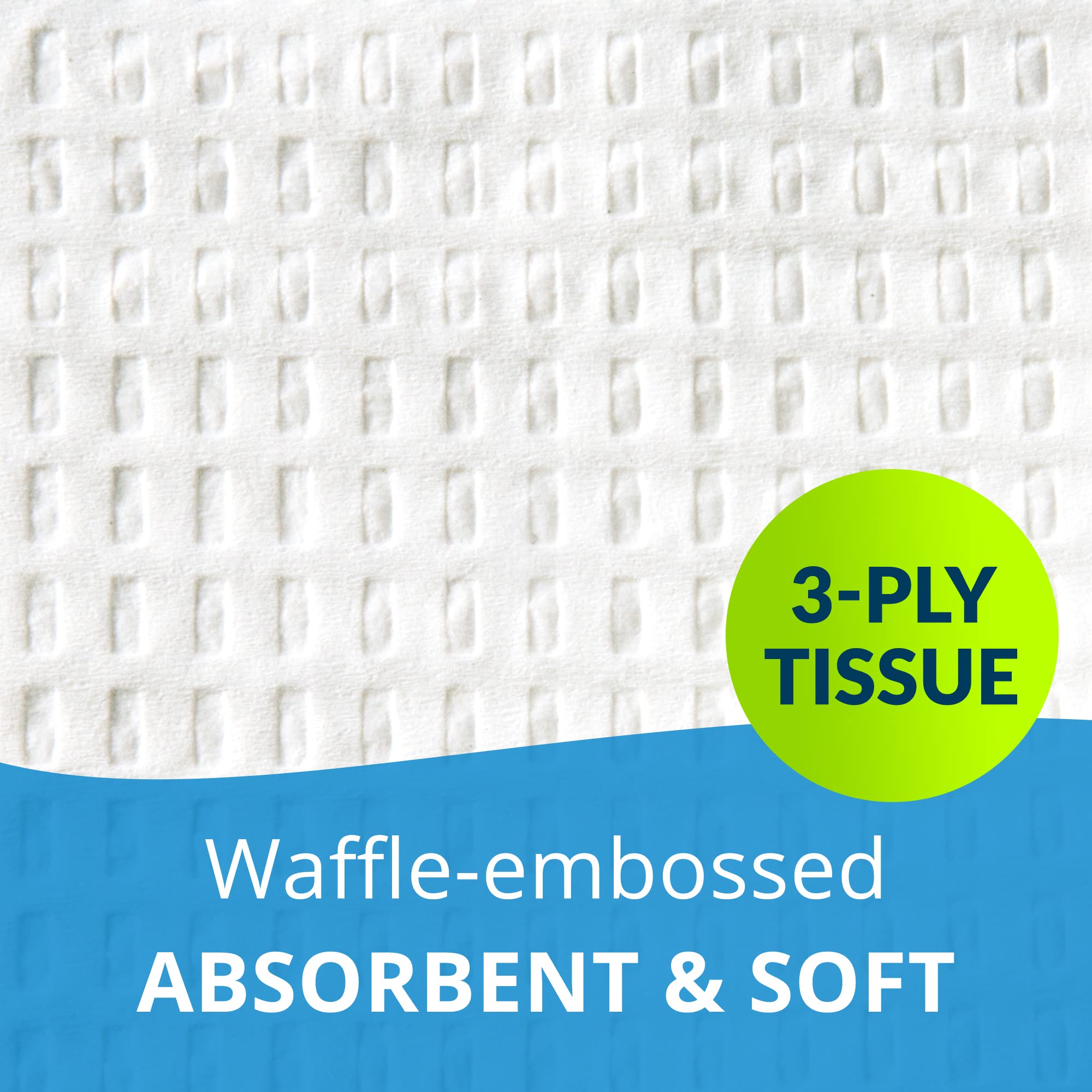 TIDI Single-Use Towel, White, 13" x 18" (Pack of 500) - Waffle Embossed - 3-Ply Tissue - Multi-Purpose Towels & Wipes - Dental, Tattoo & Medical