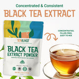 Instant Black Tea Extract Powder, Unsweetened Iced Tea Extract Powder from Real Black Tea Leaves for Hot or Cold Drinks, Instant Black Tea Mix