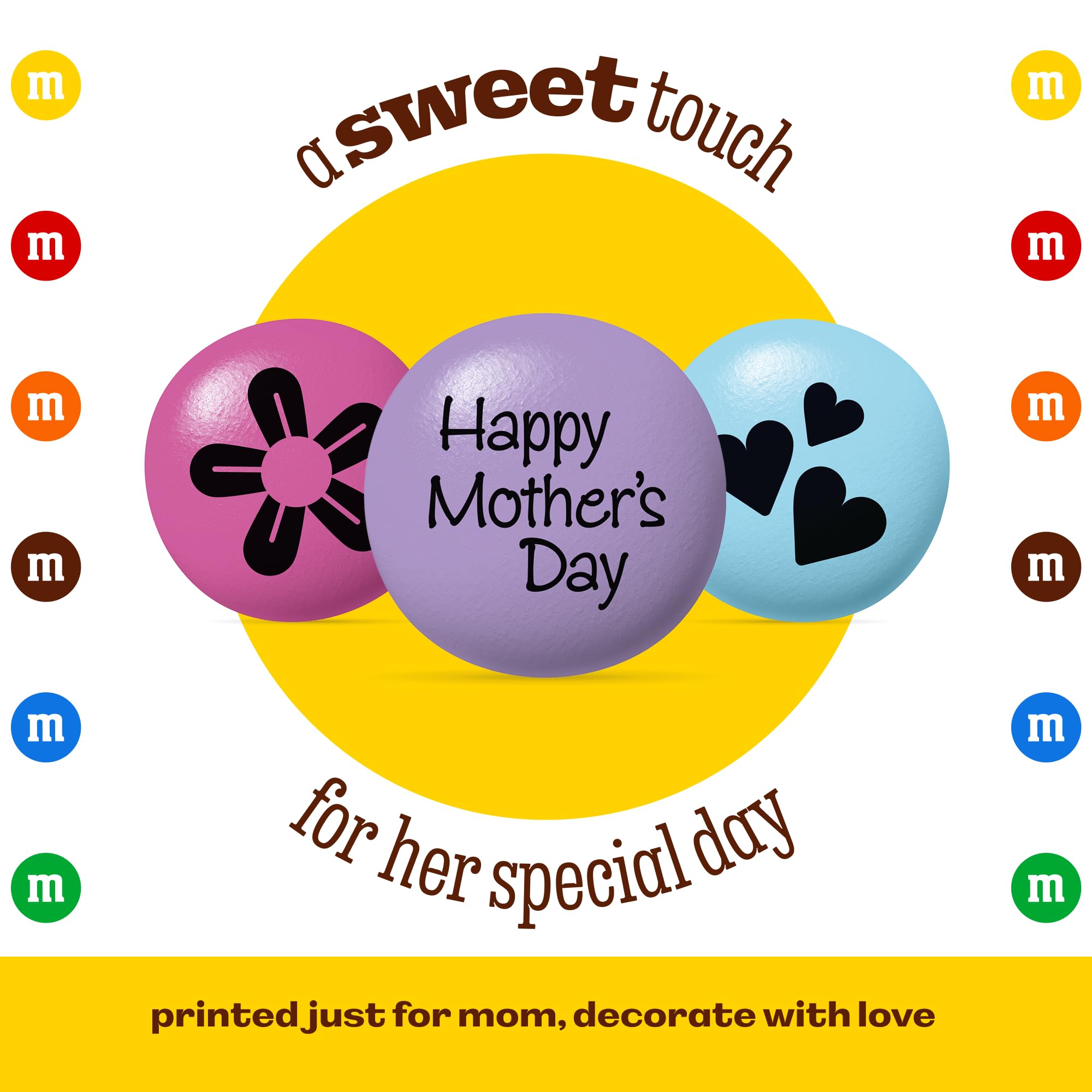 M&M’S WORLD Mother's Day Milk Chocolate Candy - 2lbs of Bulk Chocolate Candies in a Resealable Pack, For Mother's Day Celebrations