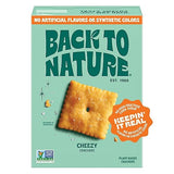 Back to Nature Cheezy Square Crackers, Non-GMO, Plant-Based Cheese Flavored Snack Cracker, Made with Wheat Flour, 5 oz Box