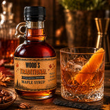 WOOD'S Vermont Maple Syrup - Traditional 100% Pure Maple Syrup | Small-Batch, Vegan Natural Sweetener | Grade A, Robust Taste | Perfect for Pancakes