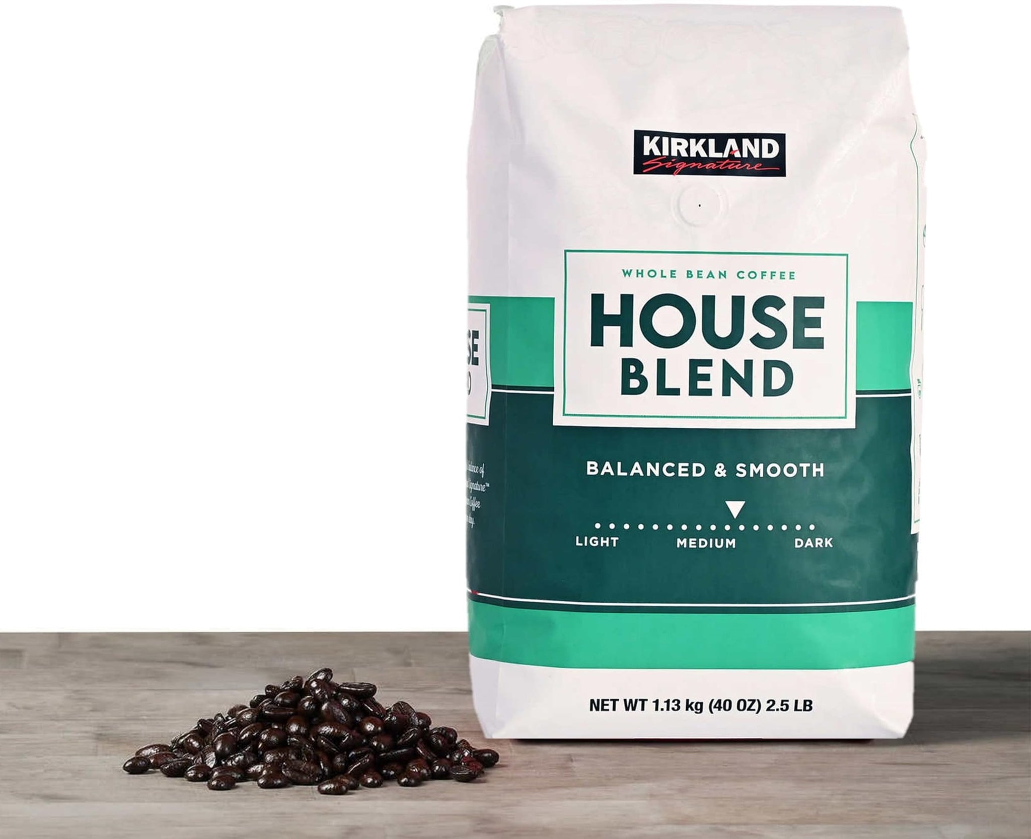 Kirkland Signature Starbucks Bean Coffee Medium Roast House Blend (4 Bags)