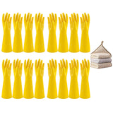 Vsootal 8 Pairs Reusable Household Cleaning Gloves, Rubber Kitchen Dishwashing Gloves,Extra Thickness, Long Sleeves, for Washing Dishes, Pet