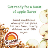 Grandy Organics Apple Crisp Granola, Certified Organic, Gluten Free, Non-GMO, Kosher, Plant Based Protein Granola, 12oz Each, Pack of 6