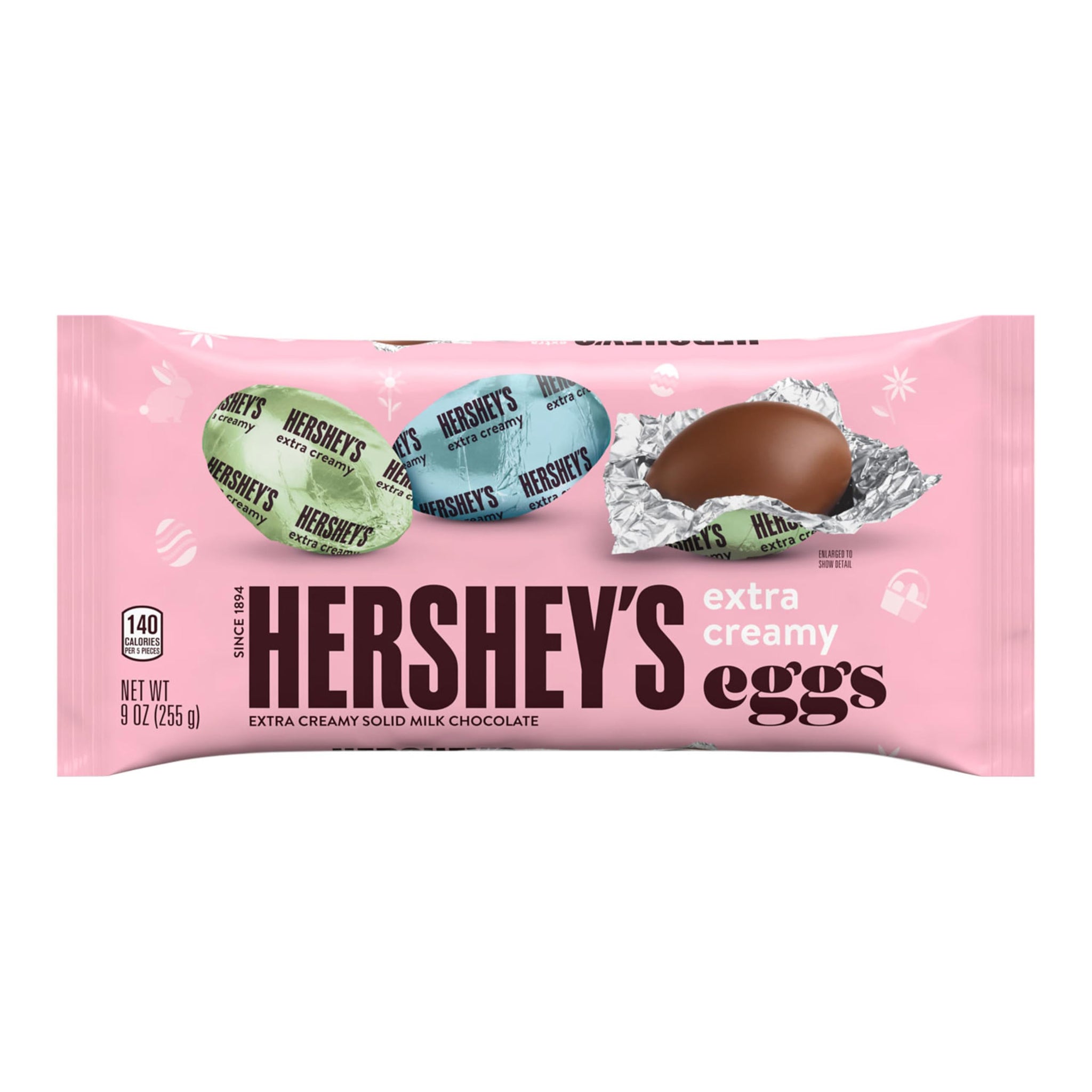 HERSHEY'S Extra Creamy Milk Chocolate Eggs, Easter Candy Bag, 9 oz