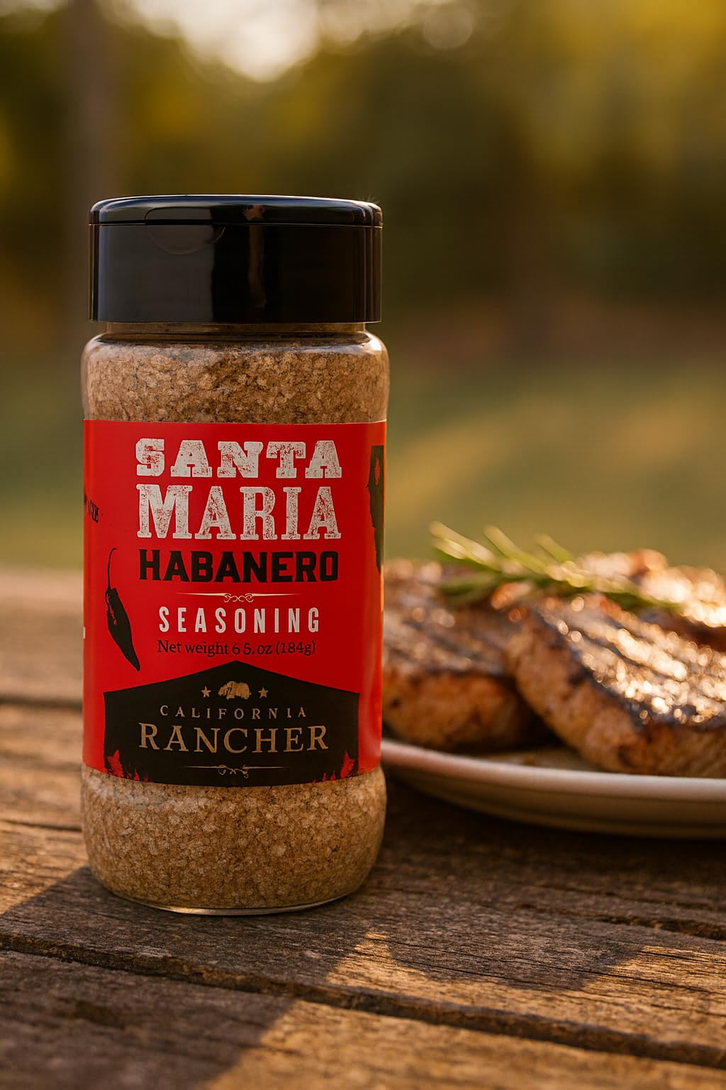 California Rancher | Habanero Santa Maria Seasoning Mix | 6.5 Ounce, Habanero Pepper, Garlic, Herb, Kosher Salt | Coarse Granules, GMO-Free, Gluten