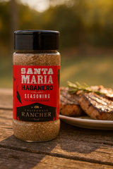 California Rancher | Habanero Santa Maria Seasoning Mix | 6.5 Ounce, Habanero Pepper, Garlic, Herb, Kosher Salt | Coarse Granules, GMO-Free, Gluten