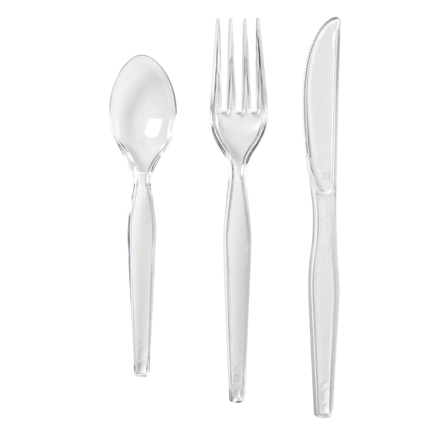 Dixie Cutlery Keeper with Heavy-Weight Polystyrene Forks, Knives and Teaspoons by GP PRO (Georgia-Pacific), Clear, CH0180DX7, 1,800 Count (Case of 1