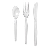 Dixie Cutlery Keeper with Heavy-Weight Polystyrene Forks, Knives and Teaspoons by GP PRO (Georgia-Pacific), Clear, CH0180DX7, 1,800 Count (Case of 1