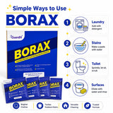 GuardH Borax Multipurpose Cleaner 750g 30 Sachets Natural Mineral Laundry Booster and Household Cleaning Powder for Stains Odor and Grout Eco-Friendly