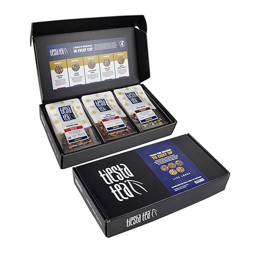 Tiesta Tea - Santa's Bag Tea Gift Set, High to Non-Caffeinated Assorted Blends, 5 Individual Resealable Pouches for Hot & Iced Brews Variety Pack