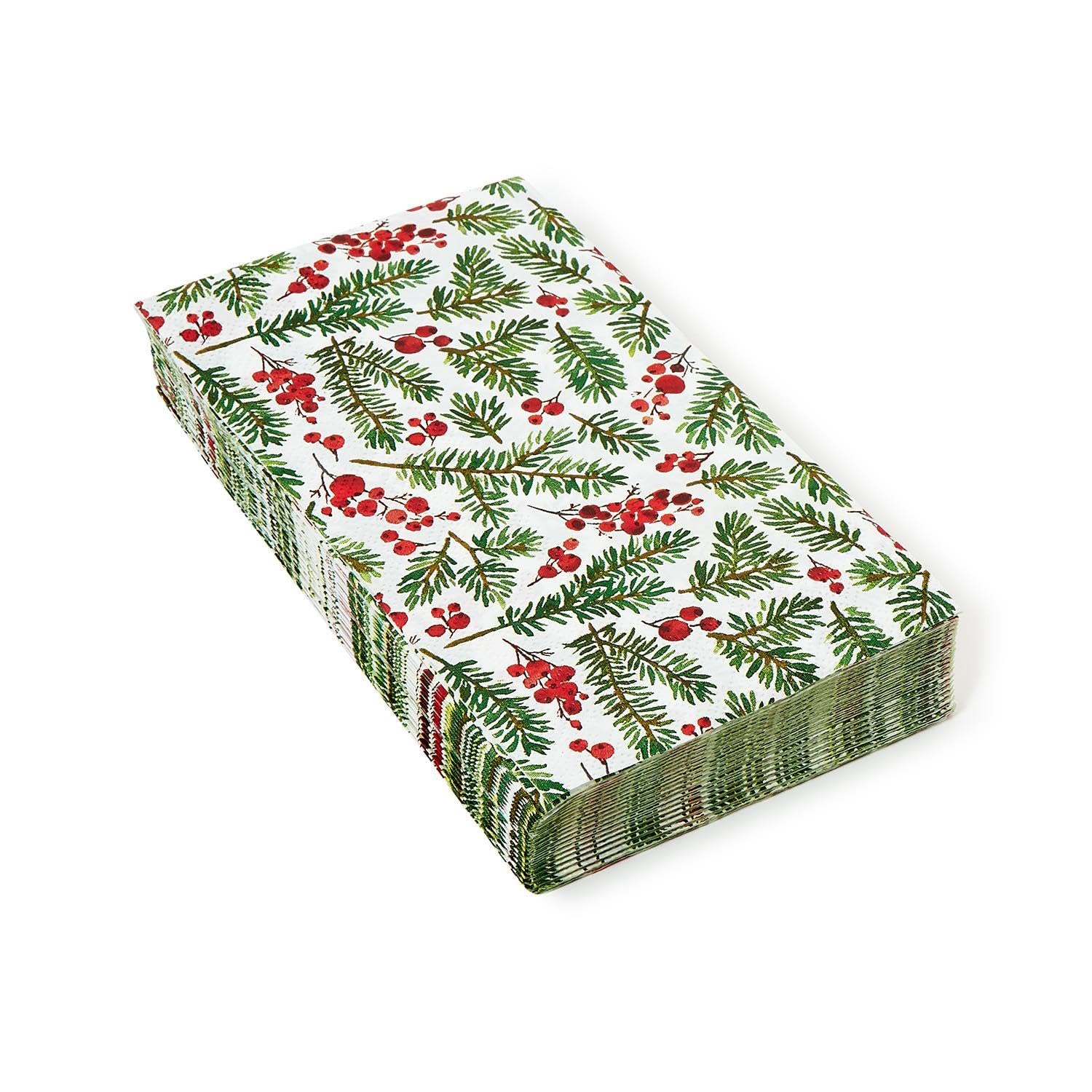 Two's Company Merry Berry 3 Ply Paper Dinner Napkin, 20 Pieces, 4.5-inches Width