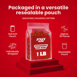 Strawberry Bon Bons Filled Hard Candy | 1 LB | Individually Wrapped Strawberry Candy Bulk Bag