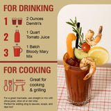Demitri's Extra Horseradish Bloody Mary Seasoning Mix - Bloody Mary Mix - Concentrated Drink Mixer - Bold Rich Flavor - Ideal for Home Brunch Parties