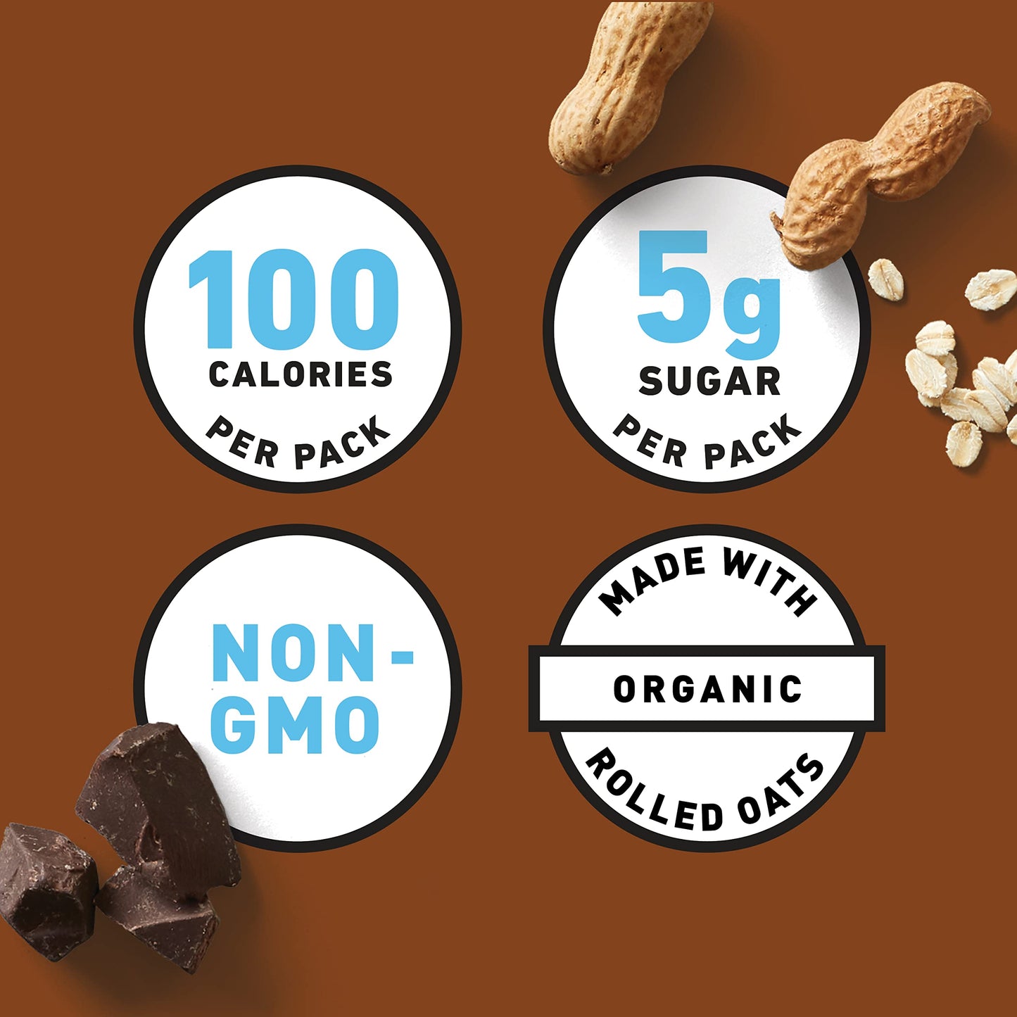 CLIF BAR - CLIF Thins - Chocolate Peanut Brownie - Thin and Crispy Snack Bars - 100 Calorie Packs (0.78 Ounce Bars, 21 Count) Packaging May Vary
