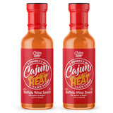 Cajun Nation CAJUN HEAT Buffalo Wing Sauce 12oz - Spicy Flavor for Buffalo Wings, Chicken Dip, and Wild Wings with No MSG - Authentic Louisiana Style