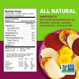 Kiwa Vegetable Chips Mix 6-Pack - Gluten-Free, Vegan, Kosher, Non-GMO Snack - Made with Cassava, Parsnip, Sweet Potato, Plantain & Beetroot - 2.5oz