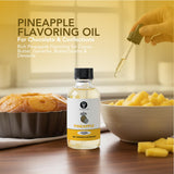 Dolce Flav Pineapple Extract - 2 Ounce Oil-Soluble Kosher, Sugar-Free, Concentrated Tropical Flavor for Candy, Chocolates & Desserts, Includes