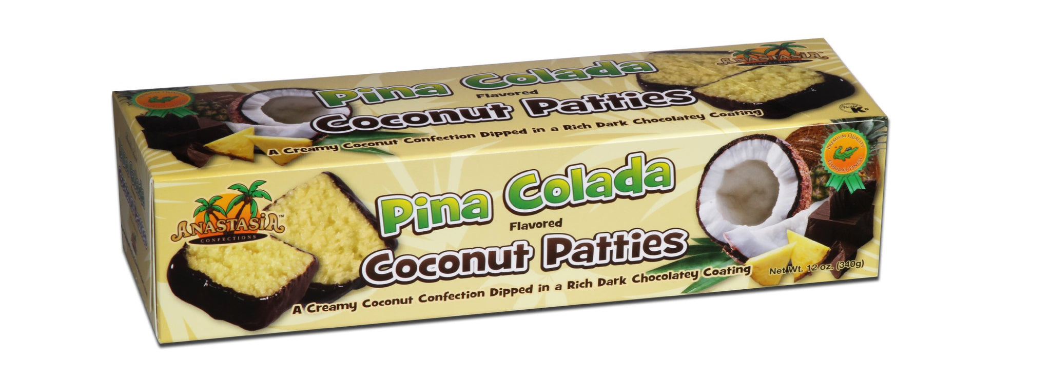 Anastasia Confections Coconut Patties, Pina Colada, 12 Ounce (Pack of 12)