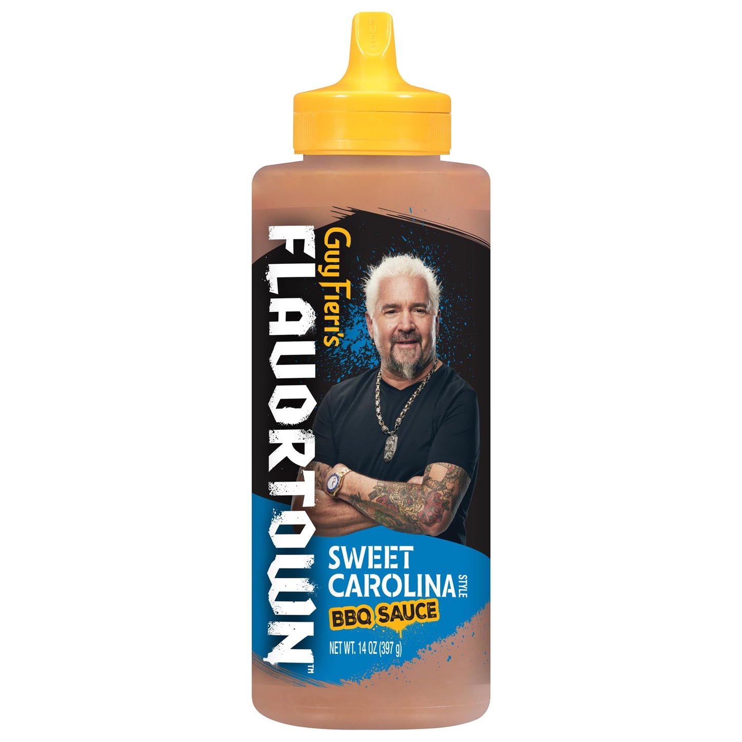 Guy Fieri's Flavortown Carolina BBQ Sauce - Carolina Gold Barbecue Sauce for Pork & Chicken, Mustard BBQ, Gluten-Free, Vinegar Based - 14 Ounce (Pack