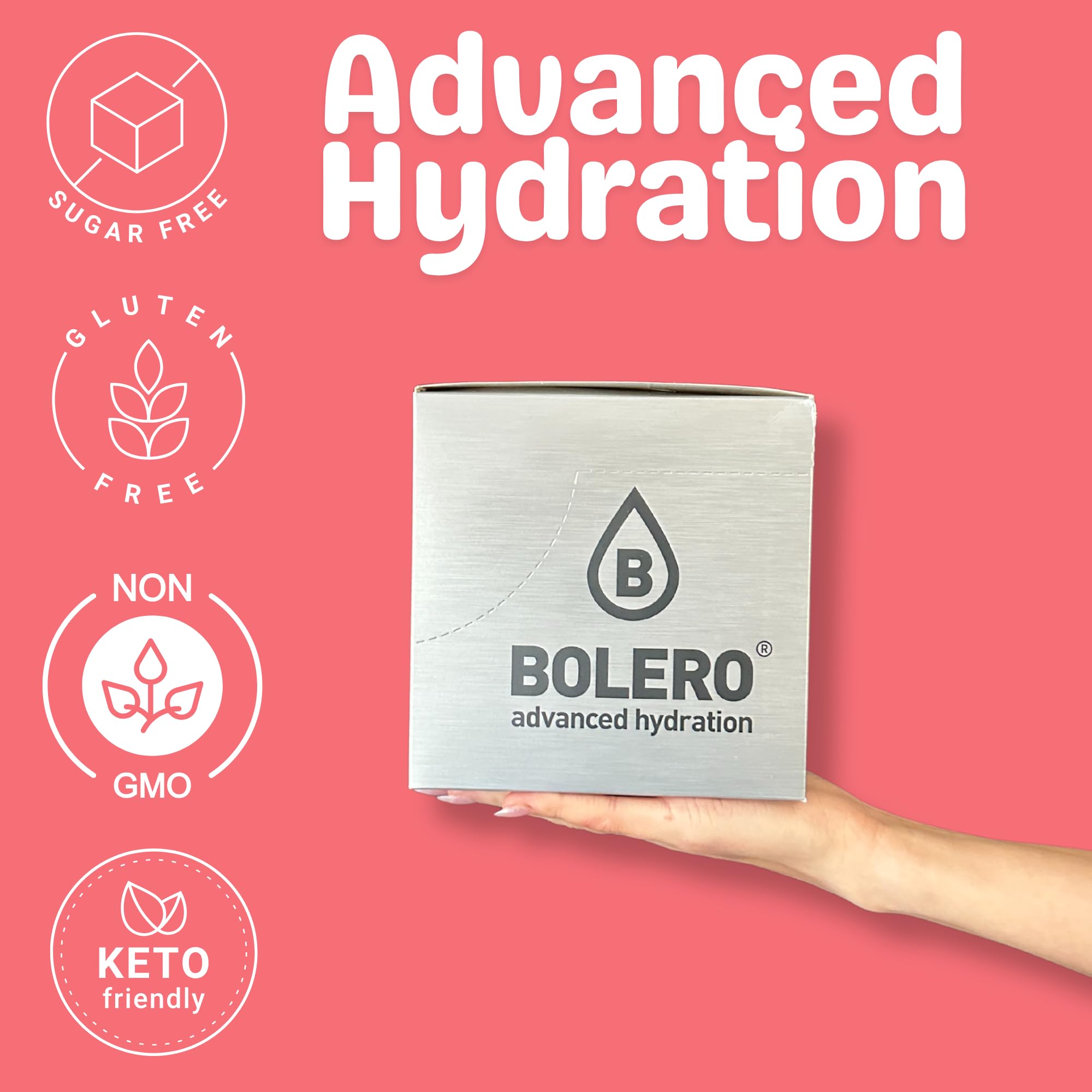 Bolero- Sugar Free Drink Mix Packets Watermelon Fruit Flavors | Powdered Flavored Water Packets | 36 Small Sachet On The Go Packets
