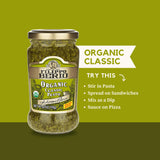 Filippo Berio Pesto, Organic Classic Basil, 6.7 Ounce Glass Jar, Gluten Free, Non-GMO