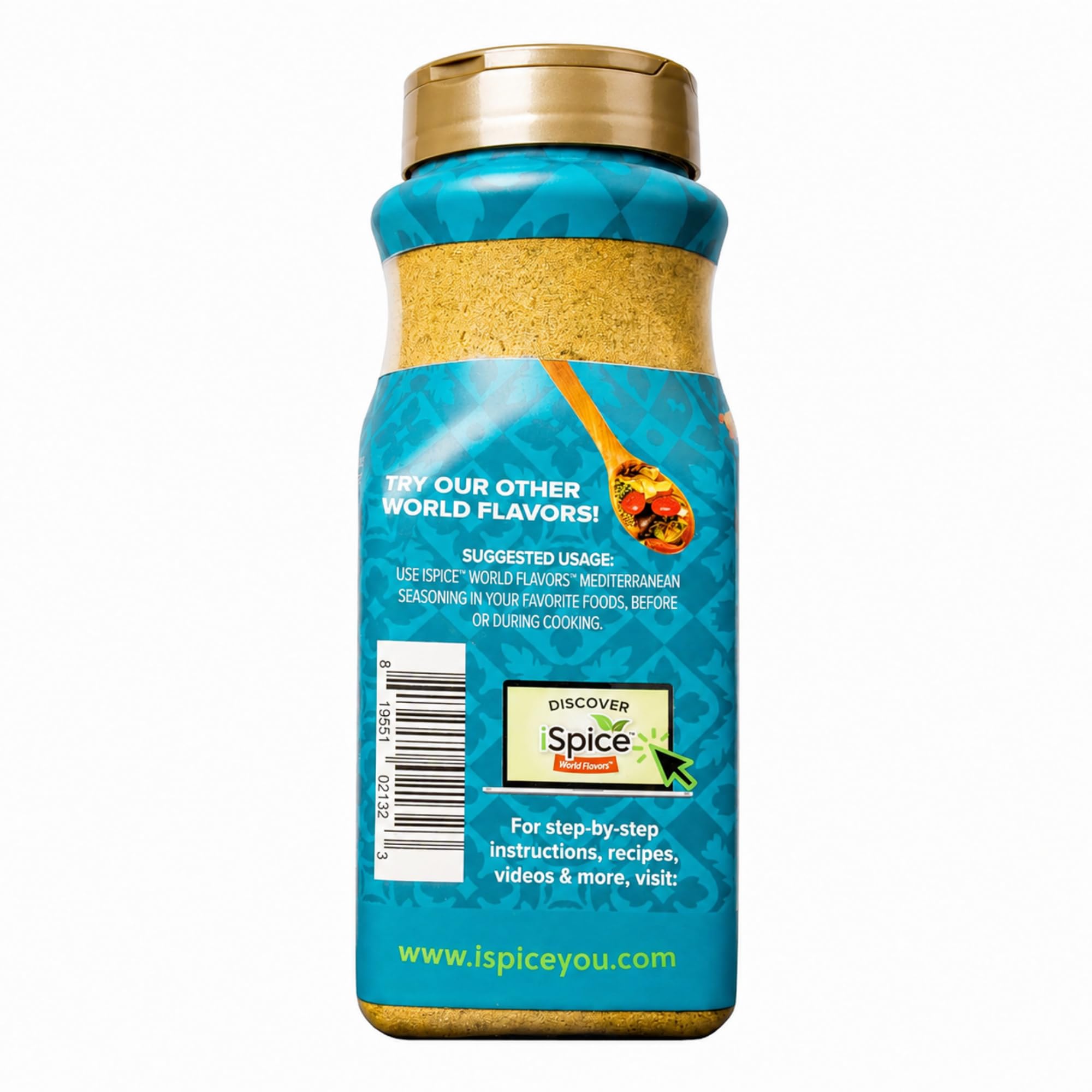 iSpice Blend | Mediterranean Seasoning | 16.01 oz | Mixed Spice & Seasoning | Bulk Size | Halal | Kosher (Mediterranean)