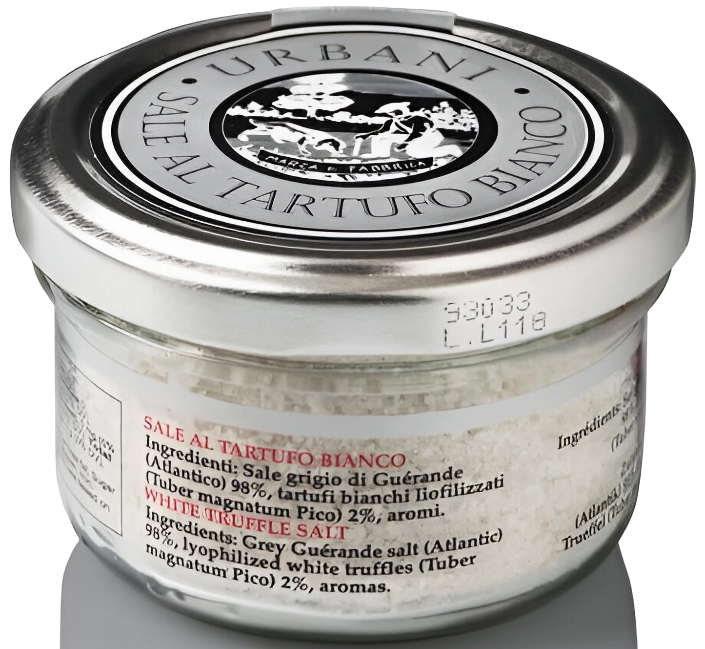 Urbani White Truffle Salt 3.5 oz - Gourmet Seasoning Truffle Sea Salt with Guérande Sea Salt & Real Pieces, Luxury Finishing Salt for Cooking