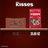 HERSHEY'S KISSES Milk Chocolate, Christmas Candy Bulk Bag, 35.85 oz (Pack of 8)