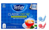 Tetley, Decaffeinated Classic Black Tea Bags, 72 Double chamber Tea Bags | Served Hot or Iced and Bundled with 2 Snail Shape Tea Bag Holder clip Drink