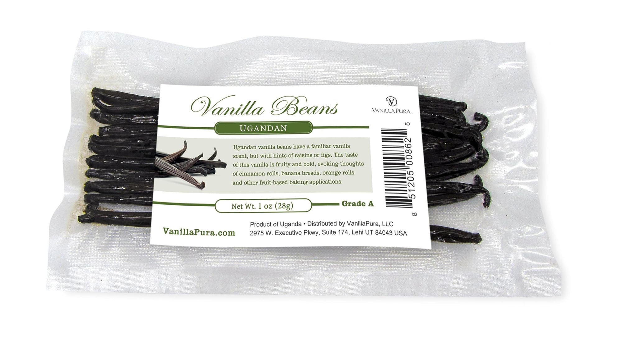 Ugandan V. Planifolia Vanilla Beans - Gourmet Grade A - Vacuum Packaged - For At-Home Vanilla Extract Making, Brewing & For Use in Baking (8)