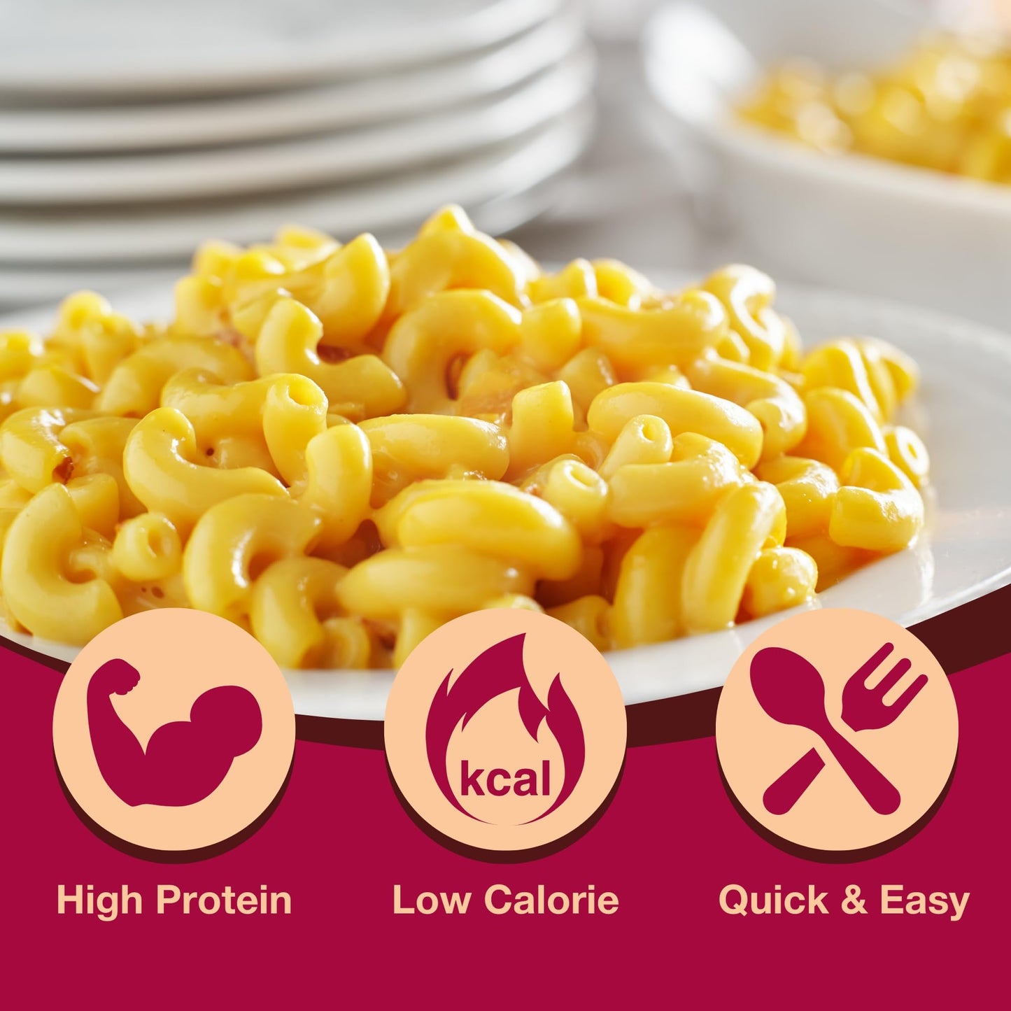 ProtiDIET High Protein Mac and Cheese - 15g Protein, 1g Total Fat, 7 Pouches - Balanced High Protein Meal Replacement for Everyday Wellness