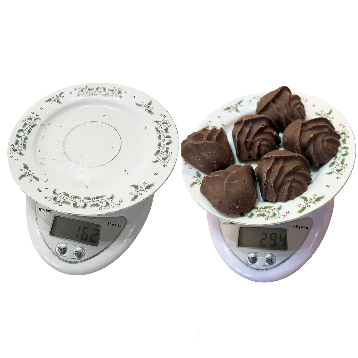 Chocolate Gourmet Homemade Snack 6-Piece 4.7 oz Large Rose Shape with Nuts
