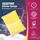 8 Pads Kitchen Sponges All-Purpose Non Scratch Dish Sponge?Multipurpose Used for Cleaning Kitchen Pans, Tableware, and Non Stick Cookware MGLDEM