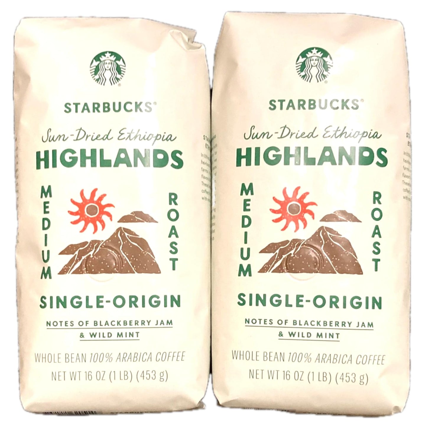 Starbucks Whole Bean, Ethiopia, 16 Ounces (Pack of 2)