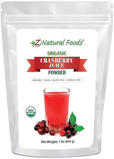 Z Natural Foods Organic Cranberry Juice Powder, Nutrient-Packed Superfood Powder, Perfect for Smoothies, Tea, Juice, Cooking, and Baking, Vegan