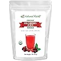 Z Natural Foods Organic Cranberry Juice Powder, Nutrient-Packed Superfood Powder, Perfect for Smoothies, Tea, Juice, Cooking, and Baking, Vegan