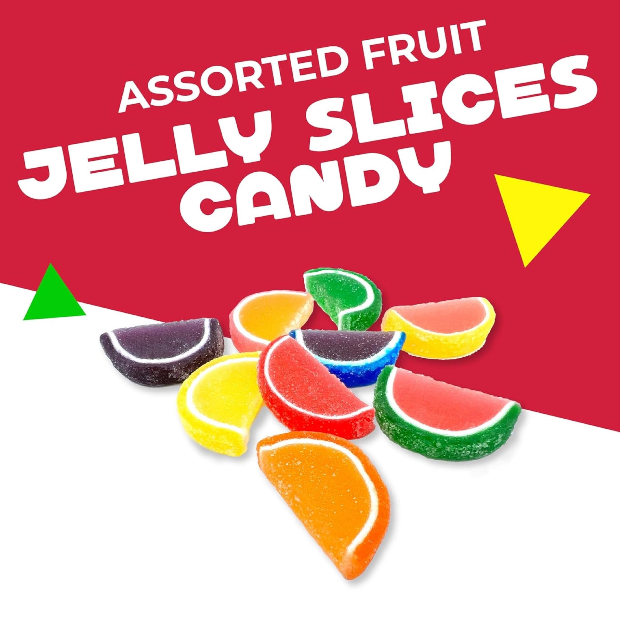 Fruit Slices Jelly Candy | 2.5 Pound Bag - 70 Count | Individually Wrapped Candy | Nostalgic Jelly Slices | Festive Old Fashioned Treat | Assorted
