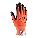 G-Tek 19-D340OR/XS, Hi-Vis Seamless Knit Dyneema® Diamond 2.0 Blended Glove with Nitrile Coated Foam Grip on Palm & Fingers