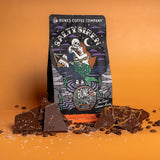 Bones Coffee Company Salty Siren, Sea Salted Caramel Chocolate Flavored Coffee, Medium Roast Low Acid Arabica Beans Compatible with Auto drip
